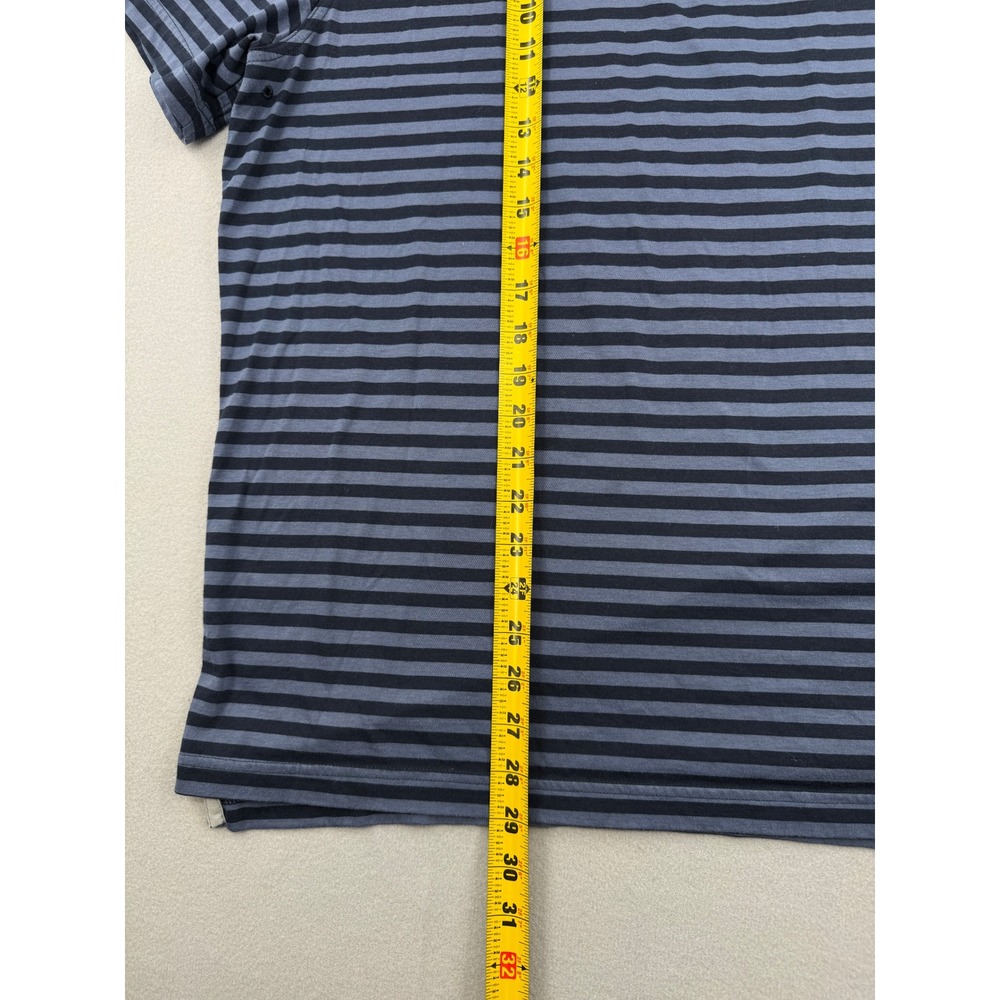 Nike Dri-FIT TPC Sawgrass Golf Polo Shirt Mens XL Blue Striped Short Sleeve - Picture 7 of 9